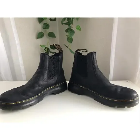 Dr Martens Chelsea Boots Womens Size 8 Embury Black Wyoming Leather Casual P9 - Picture 5 of 8